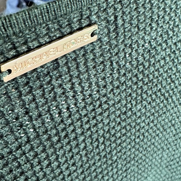 Michael Kors Forest Green Sweater with Button Details - Picture 3 of 4